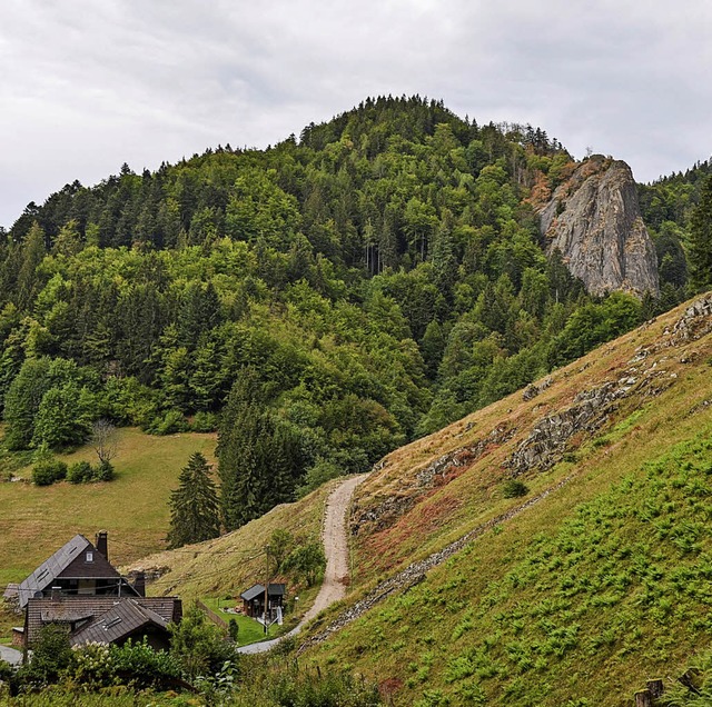 Zackig: Auf den scharfen Stein und um ihn herum fhrt der Pfad.  | Foto: Anita Fertl