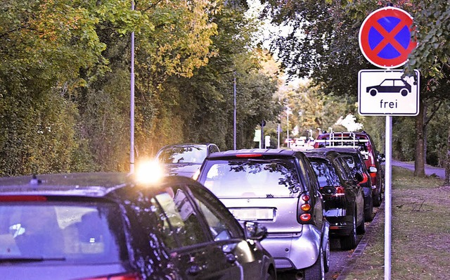 Parksnder in Teningen, das vorderste ... in Zukunft hufiger bestraft werden.   | Foto: Jonas Hirt