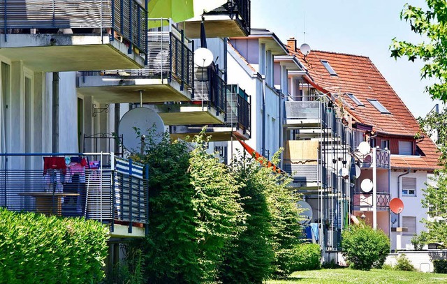 In Hochdorf hat die Freiburger Stadtba...eiben die Mieten zunchst eingefroren.  | Foto: Michael Bamberger