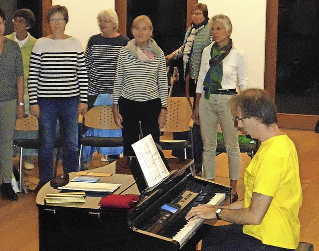 Der Kammerchor Bad Sckingen bereitet ...Haller auf sein Jubilumskonzert vor.   | Foto: Michael Gottstein