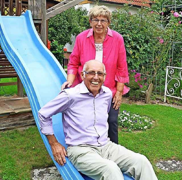 Auch nach 50 Jahren Ehe noch fit: Hans und Waltraud Schberl.   | Foto: Christa Rinklin