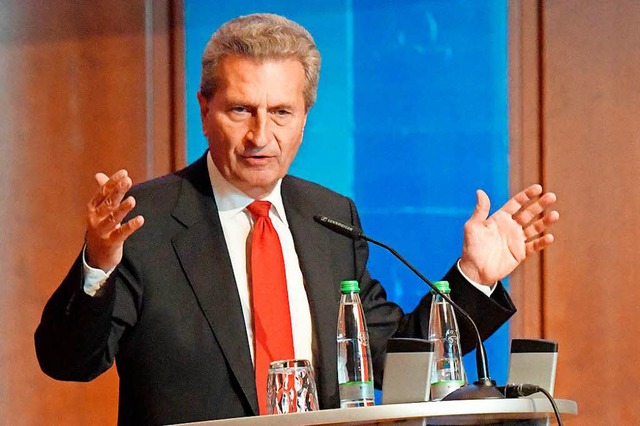 Haushaltskommissar Gnther Oettinger (CDU).  | Foto: dpa