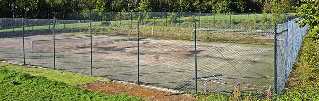 Auf dem westlichen ehemaligen Tennispl... Licht und nderte den Bebauungsplan.   | Foto: Werner Steinhart