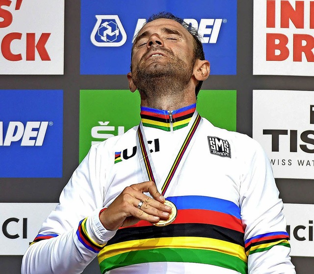 Stolz wie Oskar &#8211; trotz Doping-Vergangenheit: Alejandro Valverde   | Foto: afp