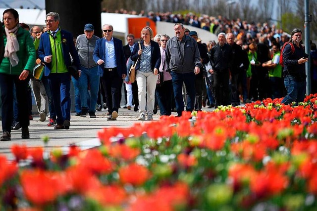 Mitte April erffnete die Landesgarten...groes Brgerfest mit freiem Eintritt.  | Foto: dpa