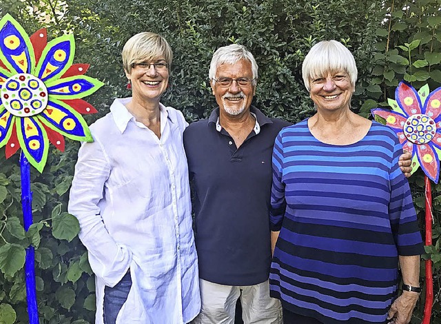 Barbara Schindelhauer (links) und Barbara Thien mit Peter Seip.   | Foto: Verein