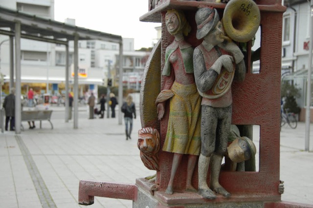 Detail des Narrenbrunnens auf dem Oberrheinplatz  | Foto: Ingrid Bhm-Jacob