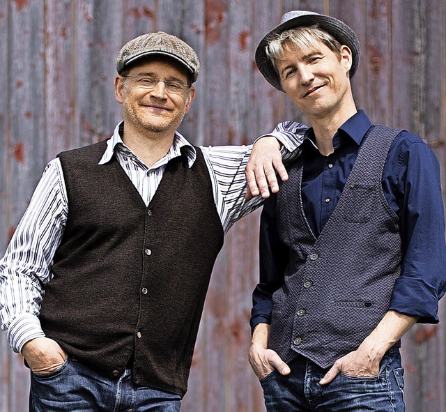 Thomas Koch (links) und Thomas Schimm ...nstler in musikalisch modernem Gewand.  | Foto: butterly fotographie