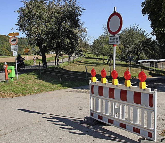 Bis zu dieser  Abzweigung sind die Kan... Dogern lief bisher fast reibungslos.   | Foto: Dinort