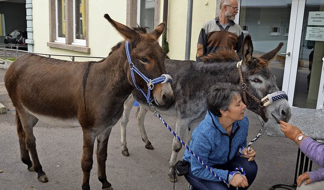 Fridolin (links) und Eddie waren am Mi...ph hatten den Besuch mglich gemacht.   | Foto: Christiane Sahli