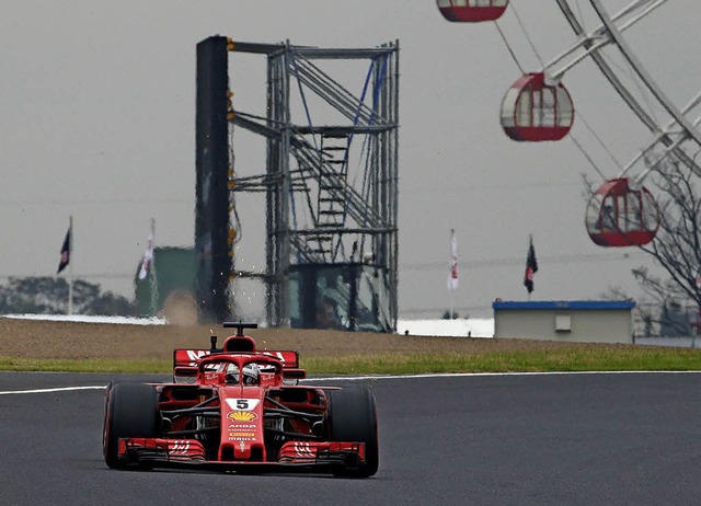 Enttuschte im Training: Sebastian Vettel in Suzuka   | Foto: dpa