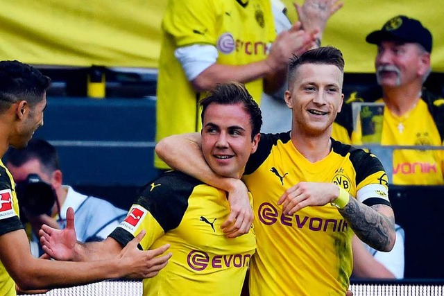 Mario Gtze schoss Dortmund zwischenzeitlich in Fhrung.  | Foto: AFP