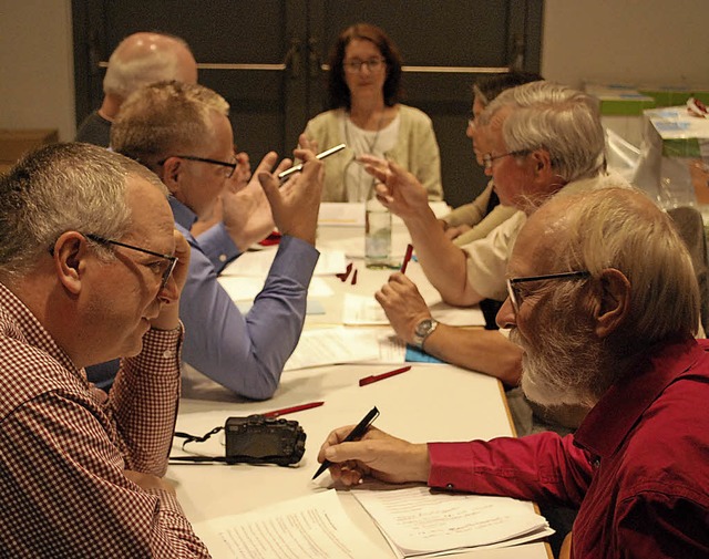 In Arbeitsgruppen beraten die Sozialde...mm fr die Kreistagswahl im Mai 2019.   | Foto: Thomas Loisl Mink