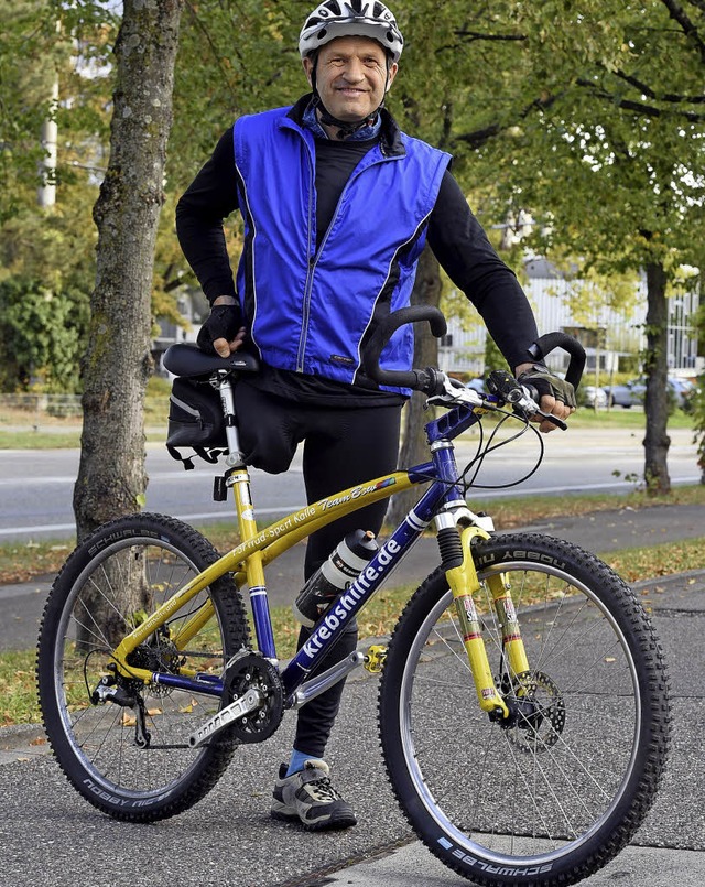 Alexander Spitz engagiert sich fr die...mit einer Radtour nach Menzenschwand.   | Foto: Thomas Kunz
