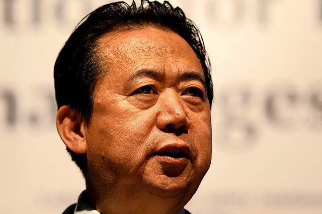 Der chinesische Interpol-Chef ist festgenommen worden und zurckgetreten.  | Foto: AFP