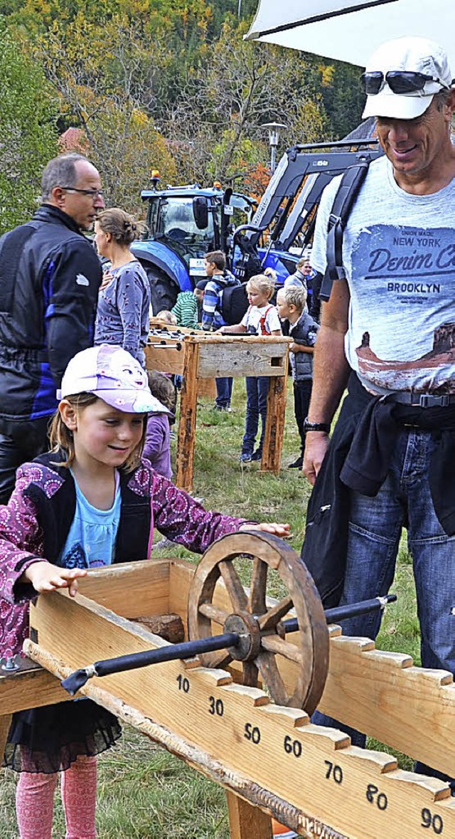 Spa hatten die Kinder bei den Bauernh...eideabtrieb war wieder der Hhepunkt.   | Foto: C. Sahli