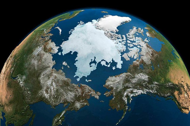 Die Eisflche der Arktis schwindet als Folge der Klimaerwrmung.  | Foto: dpa