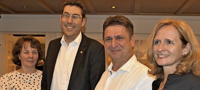 Der neue Vorstand (von links) mit Dori...Welte will den Kiwanisclub verjngen.   | Foto: Horst Donner