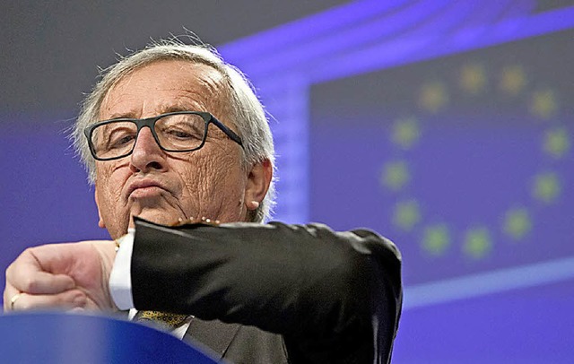 EU-Kommissionschef Jean-Claude Juncker drckt bei der Zeitfrage aufs Tempo.   | Foto: dpa