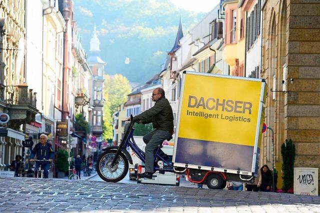Logistikunternehmen Dachser testet ein Lastenrad in Freiburg