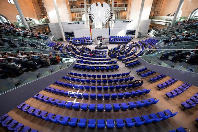 Plenarsaal des Bundestags  | Foto: dpa