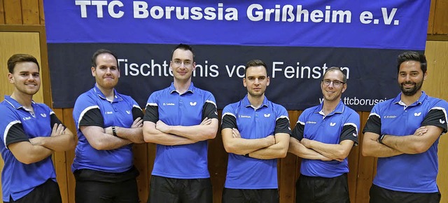 Die erste Mannschaft des TTC Borussia ...nsgeschichte in der Landesliga startet  | Foto: TTC Grissheim