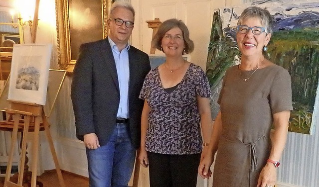 Jan Merk, Museumsleiter, Ulla Fuhr, Le...gruppe in Mllheim und fnf in Auggen.  | Foto: Privat