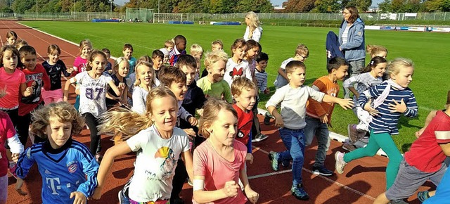 Kinder helfen Kindern: Voller Begeiste...f am Steinener Schulzentrum ins Zeug.   | Foto: Schule/ZVG