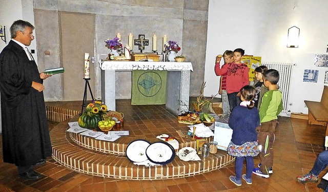 <BZ-FotoAnlauf>Erntedank: </BZ-FotoAnl... Erntedankgaben in der Christuskirche.  | Foto: Vera Winter