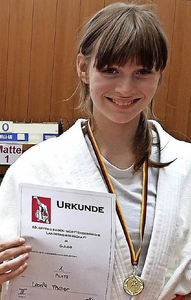 Judo-Landesmeisterin: Leonie Fischer vom TV Neustadt  | Foto: mller