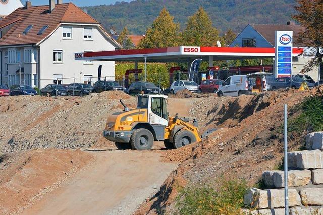 Bauarbeiten an der Dreilndergalerie in Weil am Rhein gehen voran