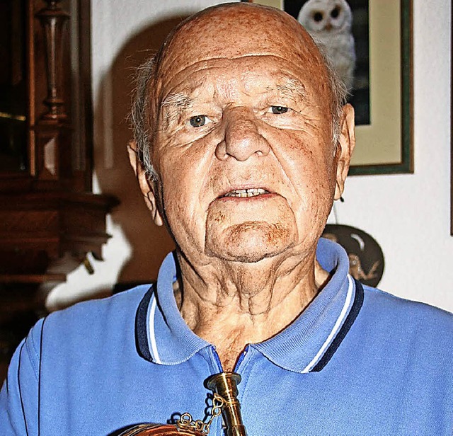 Musiker  und Handwerksmeister mit Leid...aus Maulburg wird heute 90 Jahre alt.   | Foto: Ralph Lacher