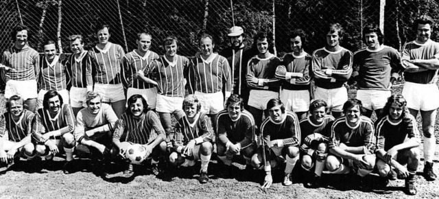 Bei der 25-Jahr-Feier 1973 standen sic...t, Ernst Walter und Reinhard Lickert.   | Foto: Repro: Dieter Maurer