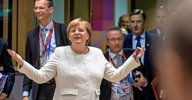 Bundeskanzlerin Merkel beim EU-Gipfel in Brssel   | Foto: DPA