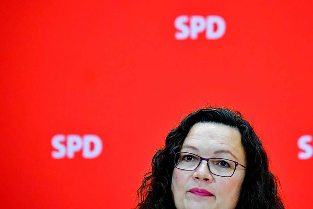 SPD-Chefin Andrea Nahles  | Foto: DPA