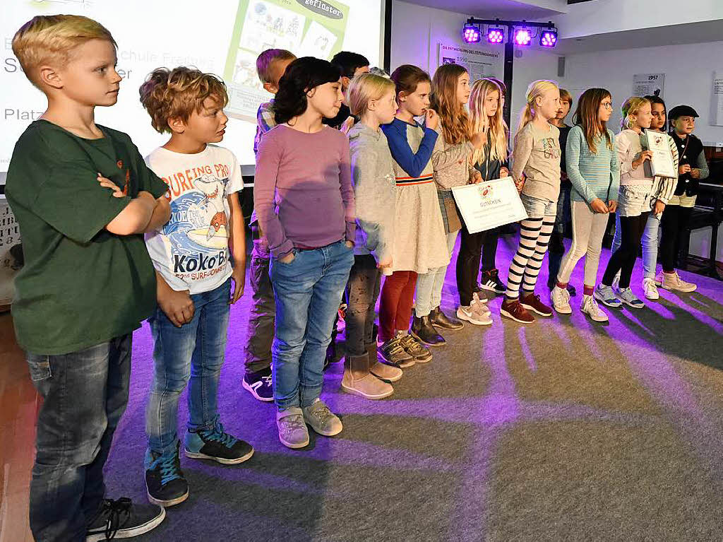 Der zweite Preis der Kategorie Grundschule ging an die Emil-Thoma-Grundschule Freiburg fr die Schlerzeitung „Schulgeflster“.