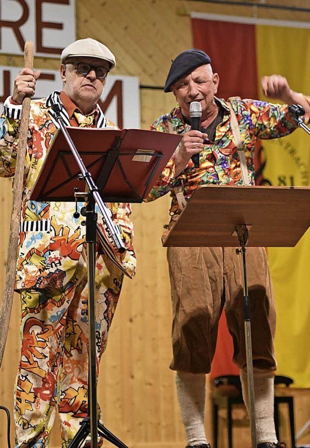 Sorgten fr den Hhepunkt des Abends: ...ard Reinbold als de Beck und de Bene.  | Foto: Benedikt Sommer