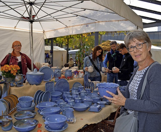 Auf dem Tpfermarkt in Waldshut gab es...hlich Gebrauchsgegenstnde zu kaufen.   | Foto: Melanie Mickley