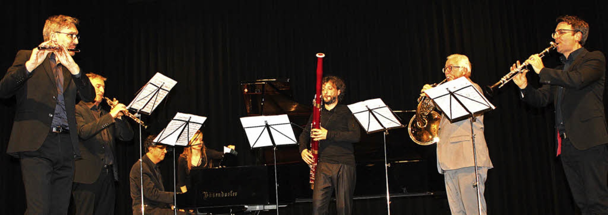 Mario Caroli, Florian Hasel, Éric Le S...ld  spielten das Sextett von Poulenc.   | Foto: Hildegard Karig