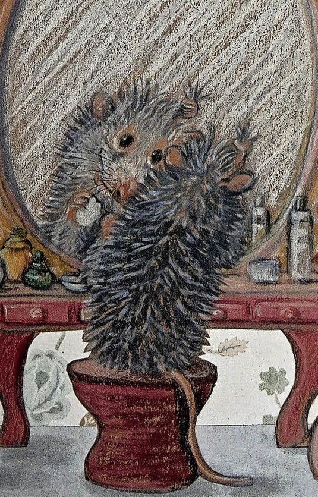 Da sitzt die eitle Ratte mit Watte vor dem Spiegel.   | Foto: Schrer