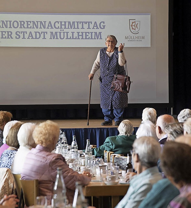 Ursula Stammer als &#8222;s&#8217;Mariele usm Schwarzwald&#8220;.   | Foto: volker mnch