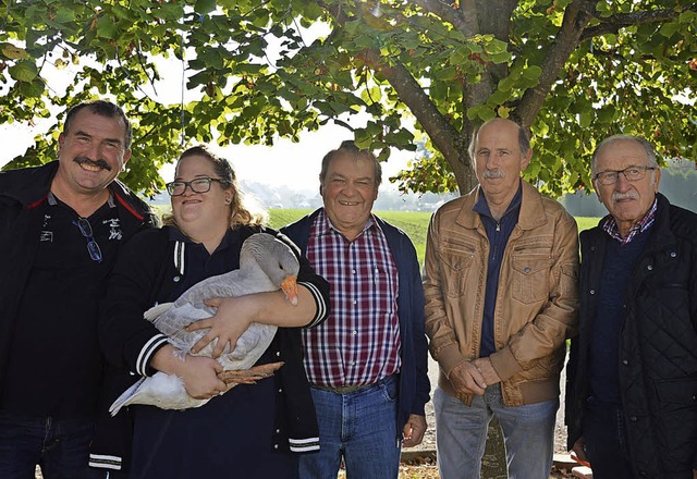 Strahlende Sexauer Kleintierzchter (v...recht, Hermann Patschke, Alfred Spri.  | Foto: Helena Kiefer