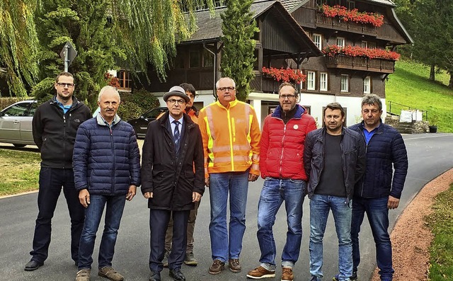 Sie sind alle sehr zufrieden mit den S...ratz bei der Abnahme in Oberprechtal.   | Foto: Regierungsprsidium Freiburg