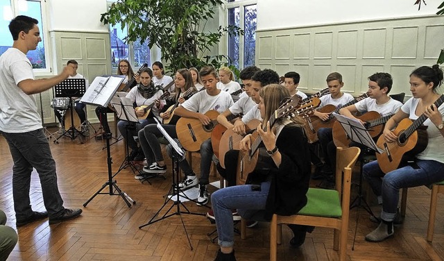 Das Jugendorchester beim Konzert im Brgersaal.   | Foto: Verein