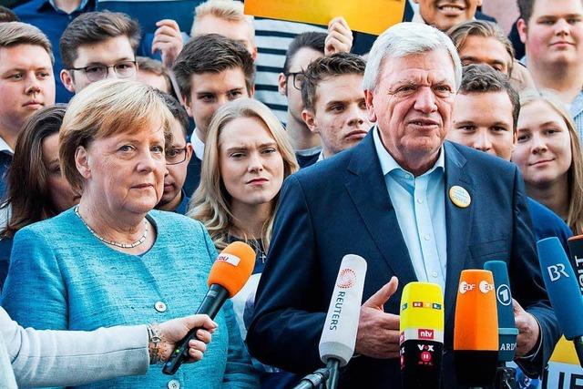 Merkel und Nahles und ihre heikle Wahlkampfhilfe in Hessen