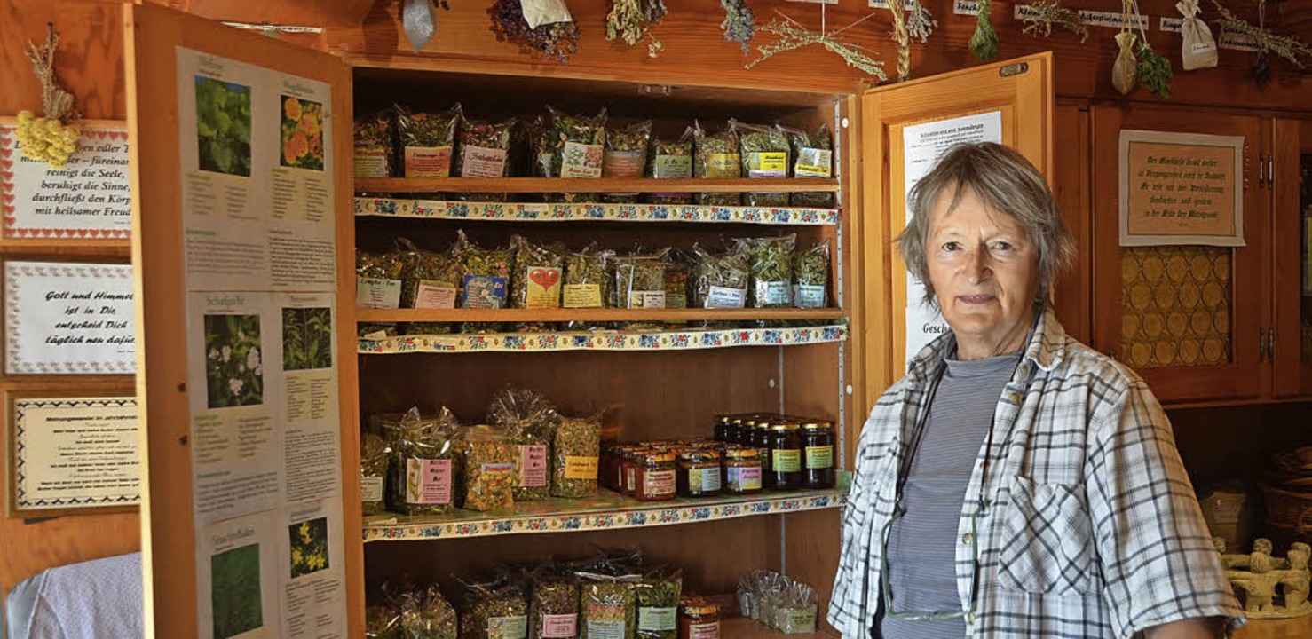Alle ihre Produkte bietet Calixta Maie...h Fhrungen durch ihren Krutergarten.  | Foto: Christiane Sahli