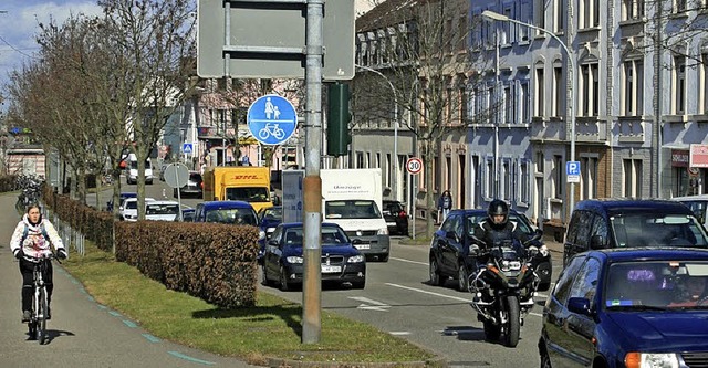 Die  nahe der Unionsrampe beginnende T... in Richtung Rammersweier verlngert.   | Foto: Stadt OG