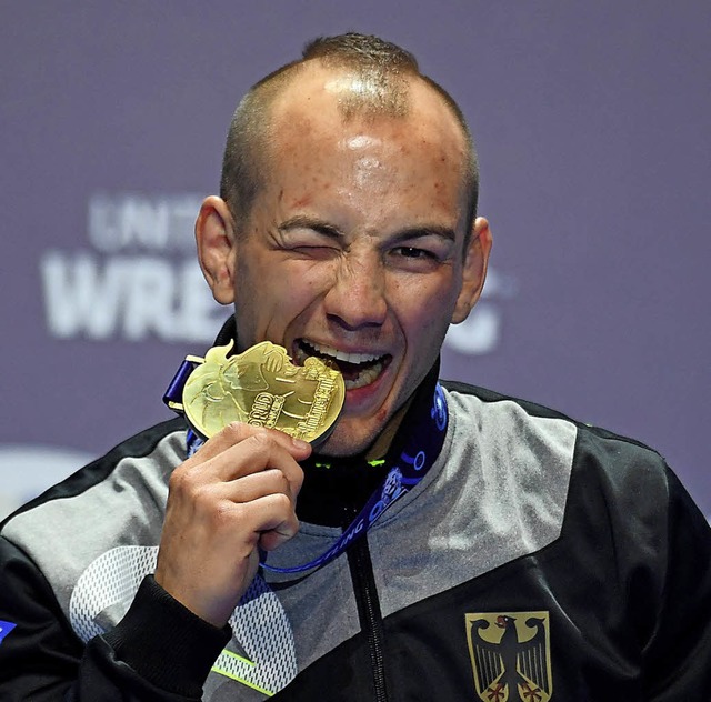 Knabbert an Gold: Frank Stbler  | Foto:  AFP