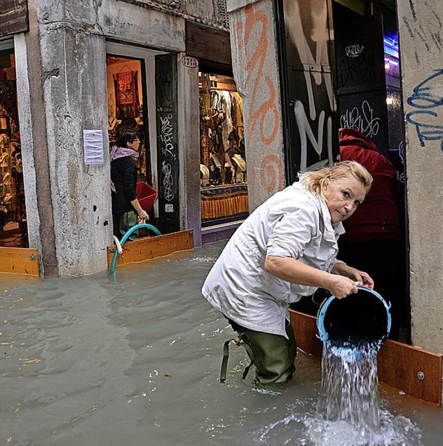 Hochwasser in Venedig   | Foto: dpa