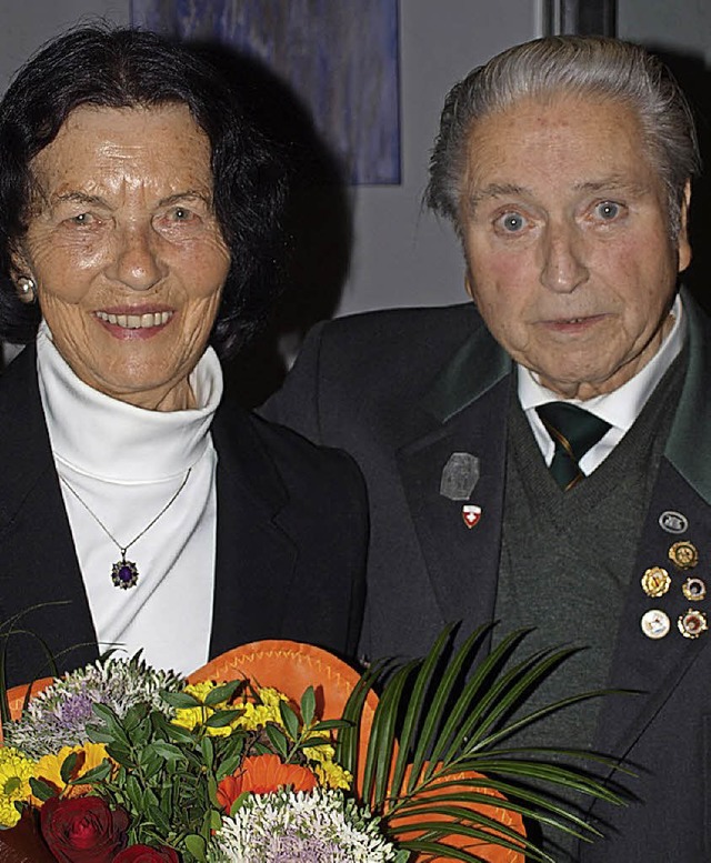 Karl-Friedrich Glnkin mit seiner Frau Gardy   | Foto: Paul Schleer